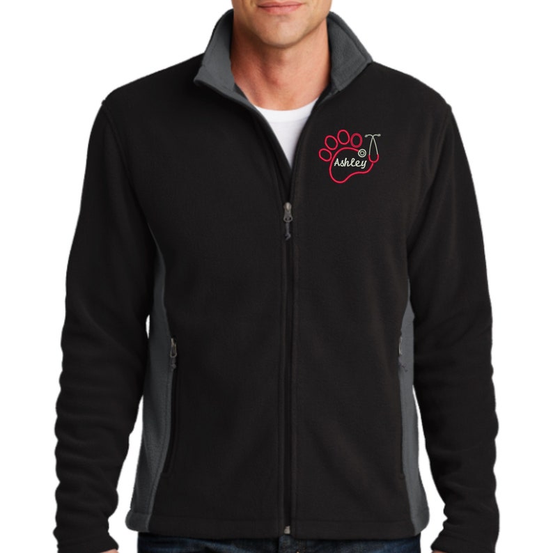 Vet Tech Zip up Jacket With Pockets Embroidered. Vet Tech Etsy