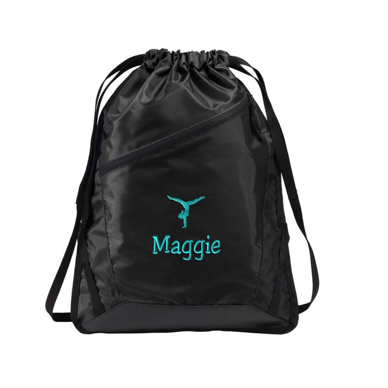 Personalized Gymnastics Drawstring Backpack Bag Embroidered. Etsy