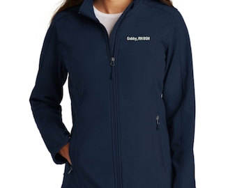 Personalized RN Nurse Full Zip Jacket - Embroidered.  Personalized Nurse Soft Shell Jacket. Rn Bsn Zip Up Jacket. Lpn Jacket. RN 4A. L317