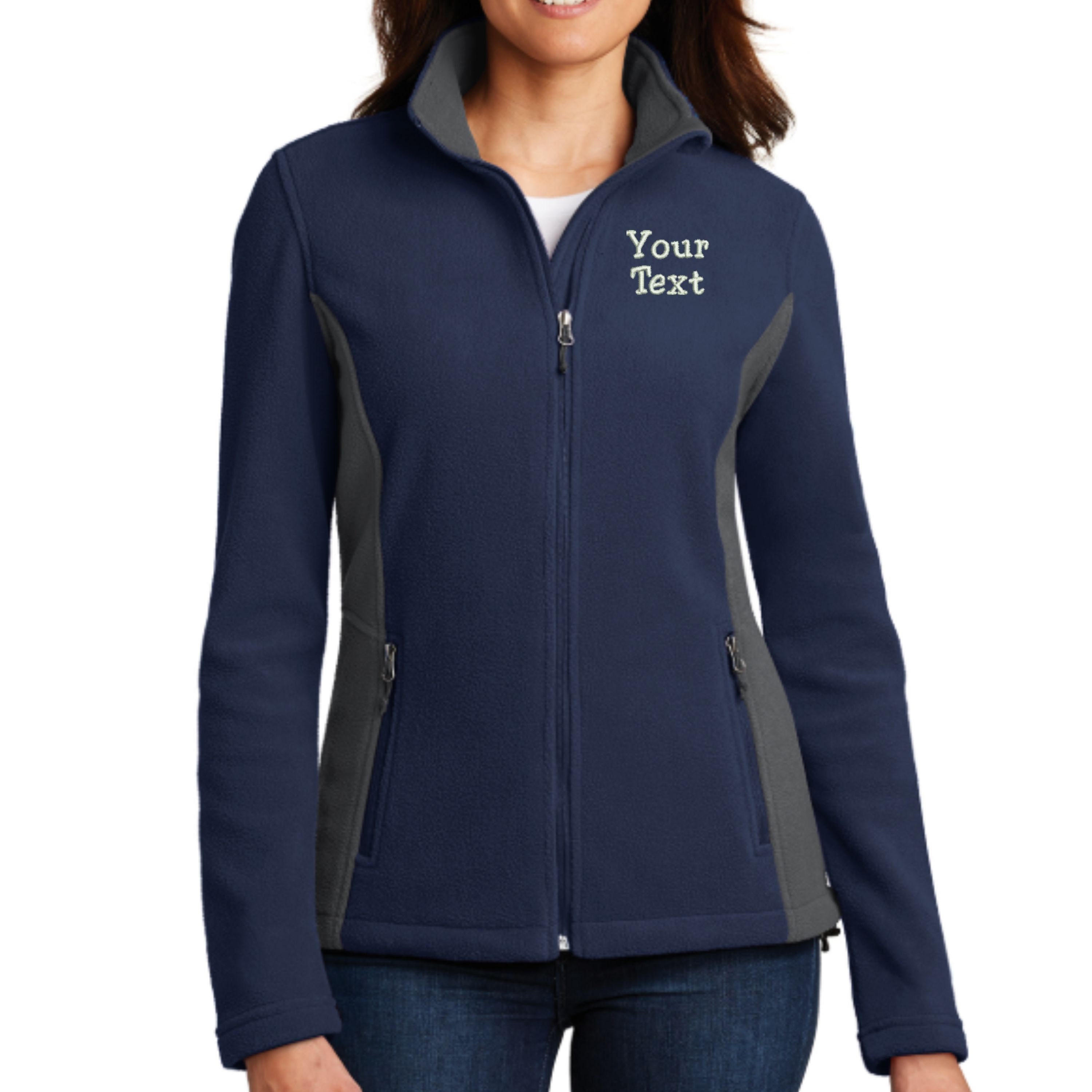 Personalized Text or Logo Zip up Jacket 