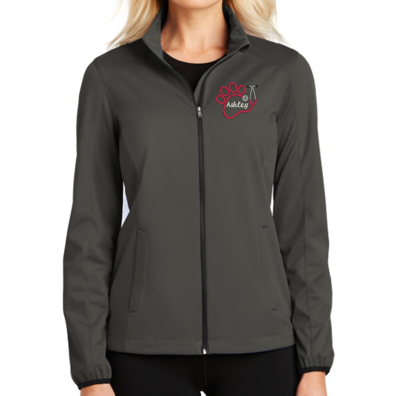 Personalized Vet Tech Full Zip Jacket With Pockets Etsy