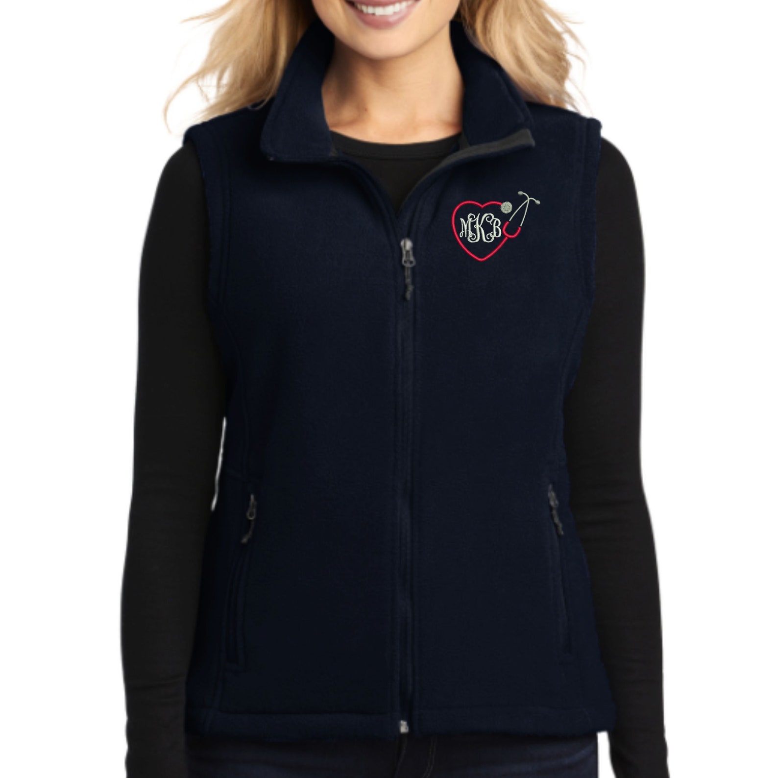 Personalized Rn Nurse Vest Embroidered. Nurse Zip up Vest. Etsy