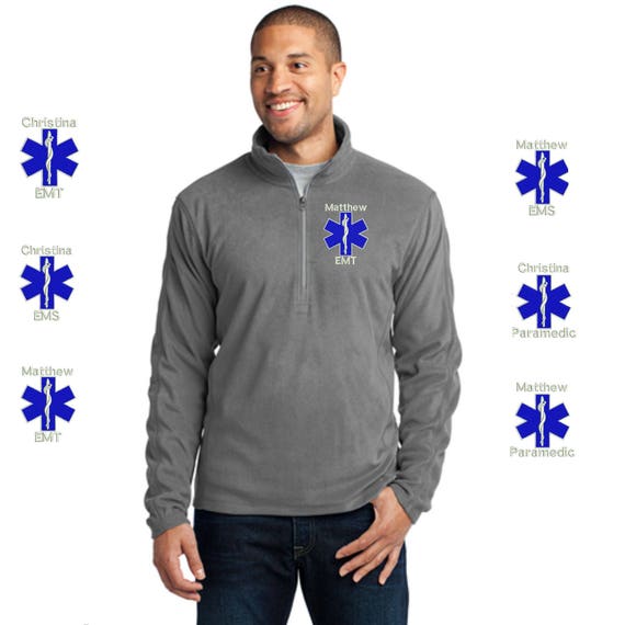 men's half zip microfleece pullover