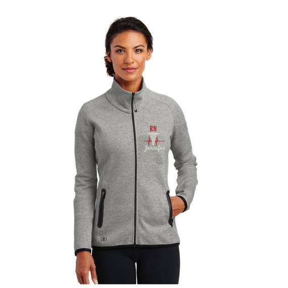RN Nurse Full Zip Jacket. Personalized Nurse Zip Up Jacket. Etsy