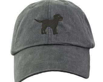 Black Labrador Retriever Baseball Hat - Embroidered. Lab Mom Baseball Hat. Lab Dad Hat. Labrador Hats. Labrador Gifts. Black Lab. HER-LP101