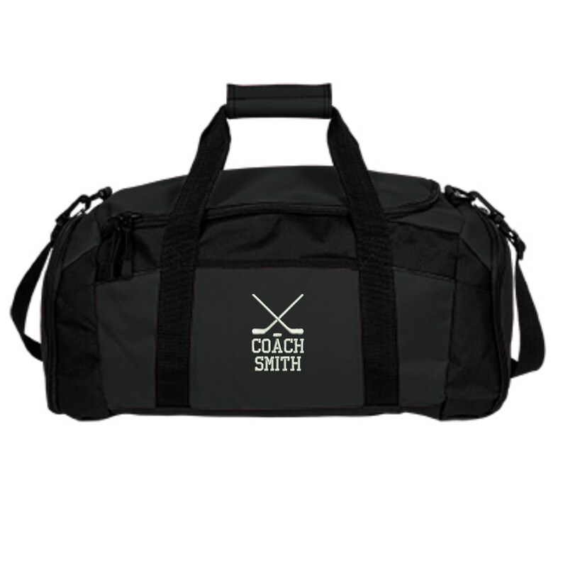 Personalized Hockey Coach Duffel Bag Embroidered. Hockey Etsy