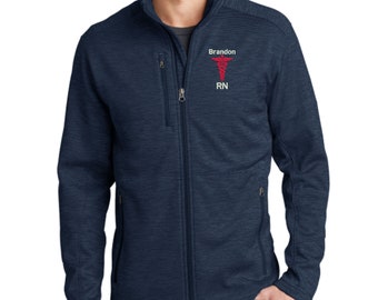 Rn Nurse Fleece Jacket Embroidered 