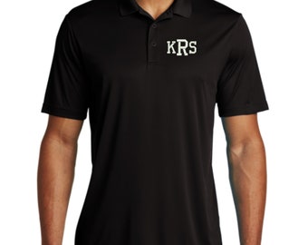 Monogrammed Moisture Wicking Polo - Embroidered. Custom Monogram Polo. Men's Monogram Golf Polo. Monogrammed Golf Shirt. ST550