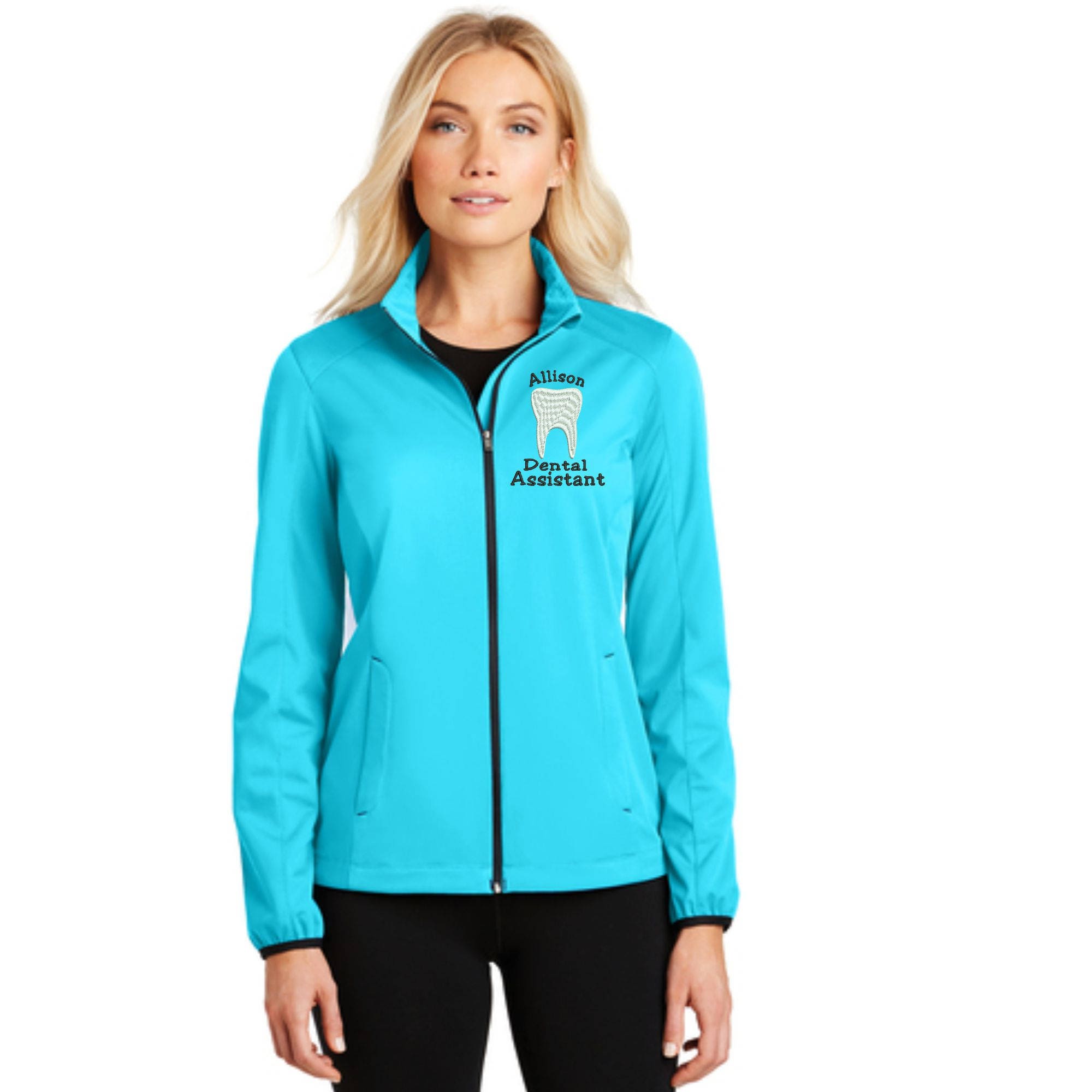 Personalized Dental Assistant Full Zip Jacket With Pockets Etsy