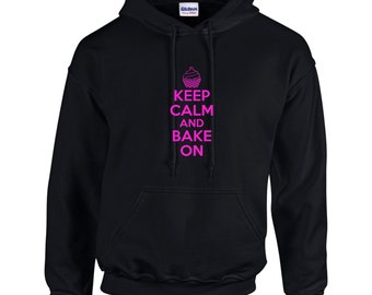 Keep Calm And Bake On Mens Hoodie Funny Occupation