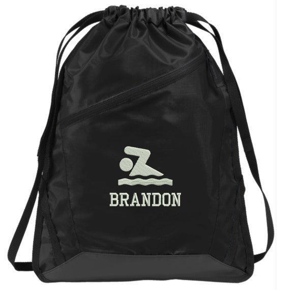Personalized Swimming Swim Team Drawstring Backpack Bag - Etsy