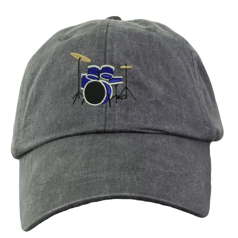 Drummer Baseball Hat Embroidered. Drum Set Hat. Music Band Etsy