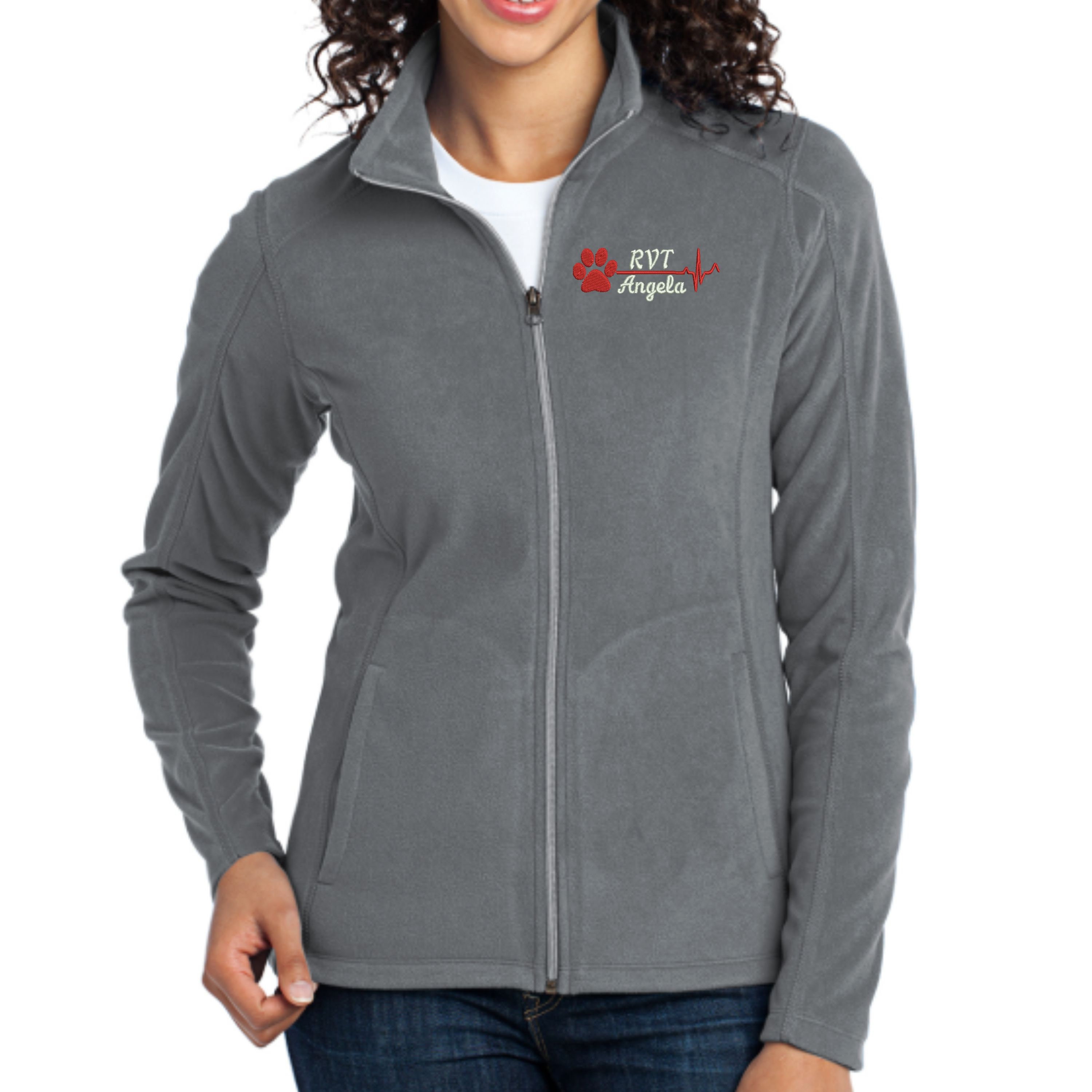 Vet Tech Full Zip Fleece Jacket With Pockets Embroidered. Etsy