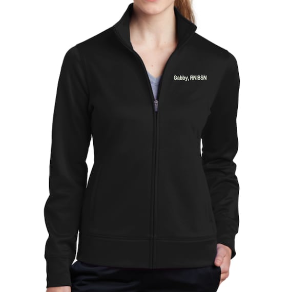 Why Not Stop N Shop RN Nurse Full Zip Jacket with Pockets
