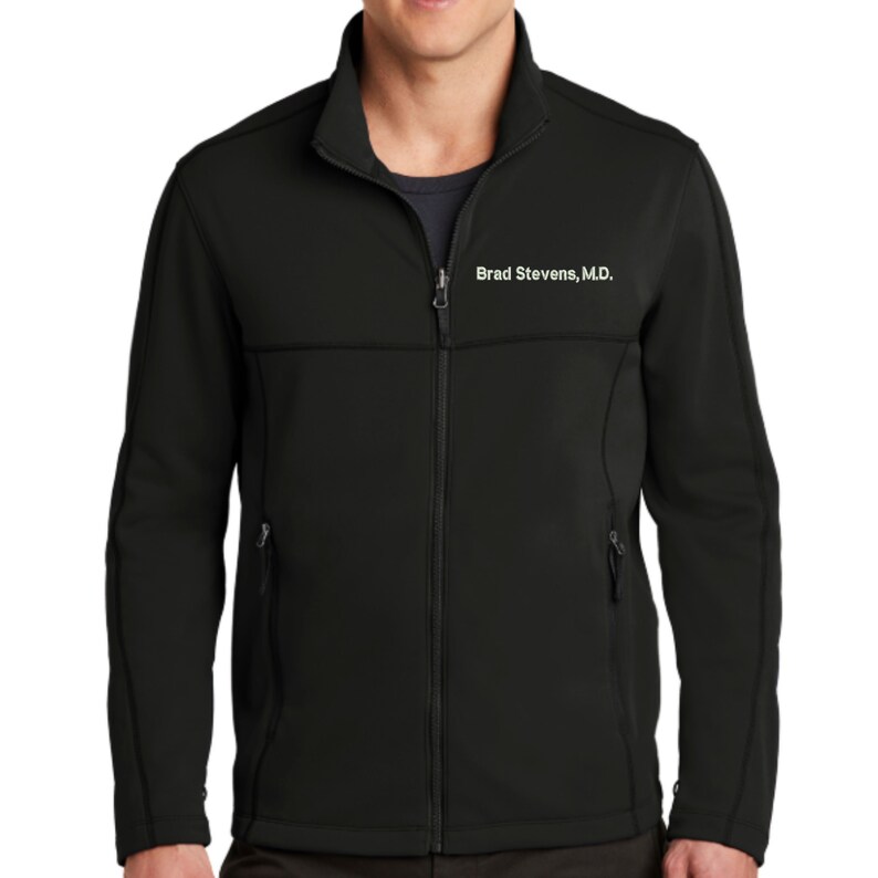 Personalized Doctor M.D. Full Zip Fleece Jacket Embroidered. Etsy