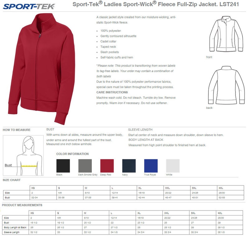 RN1A Nurse Zip Up Jacket With Pockets Embroidered Personalized RN Nurse Full Zip Jacket Custom RN Nurse Jacket With Pockets LST241