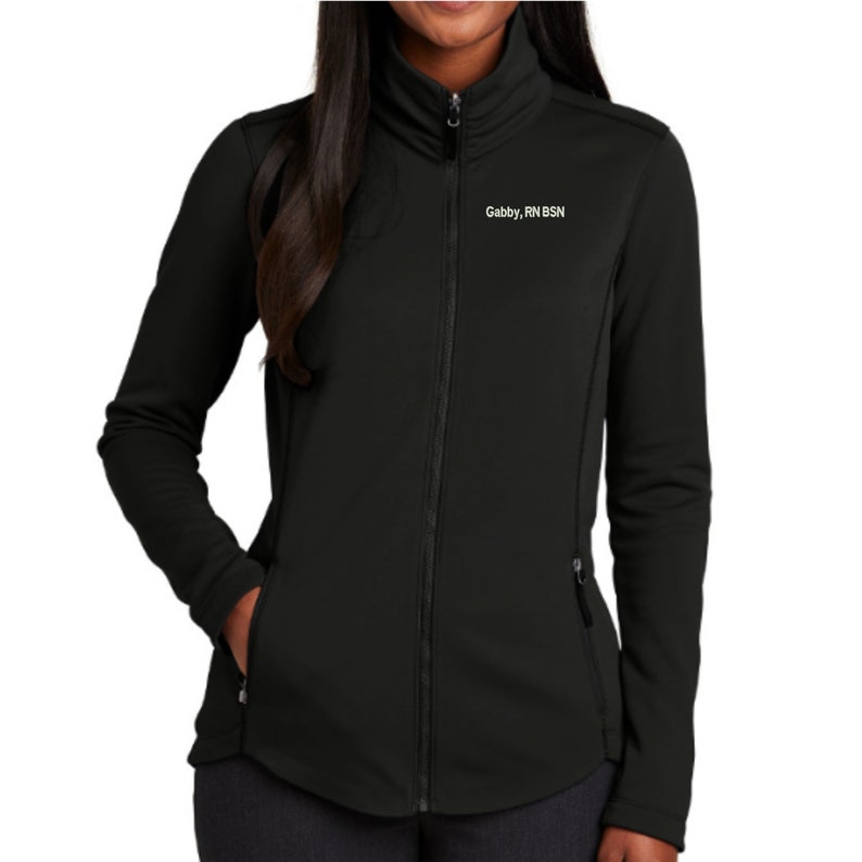 Personalized RN Nurse Full Zip Fleece Jacket Embroidered. Etsy