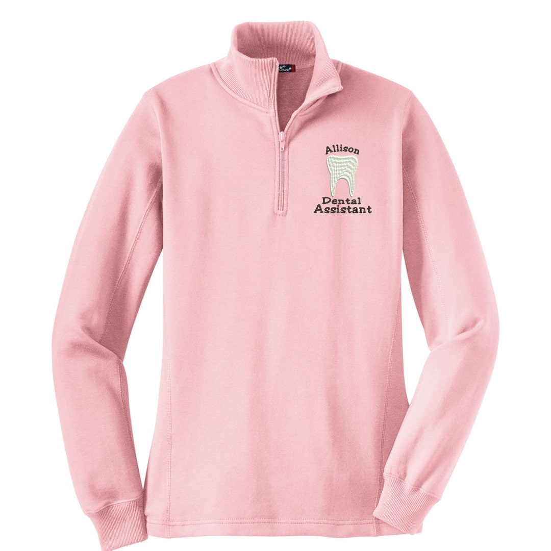 Personalized Dental Assistant Quarter Zip Pullover Sweatshirt Etsy