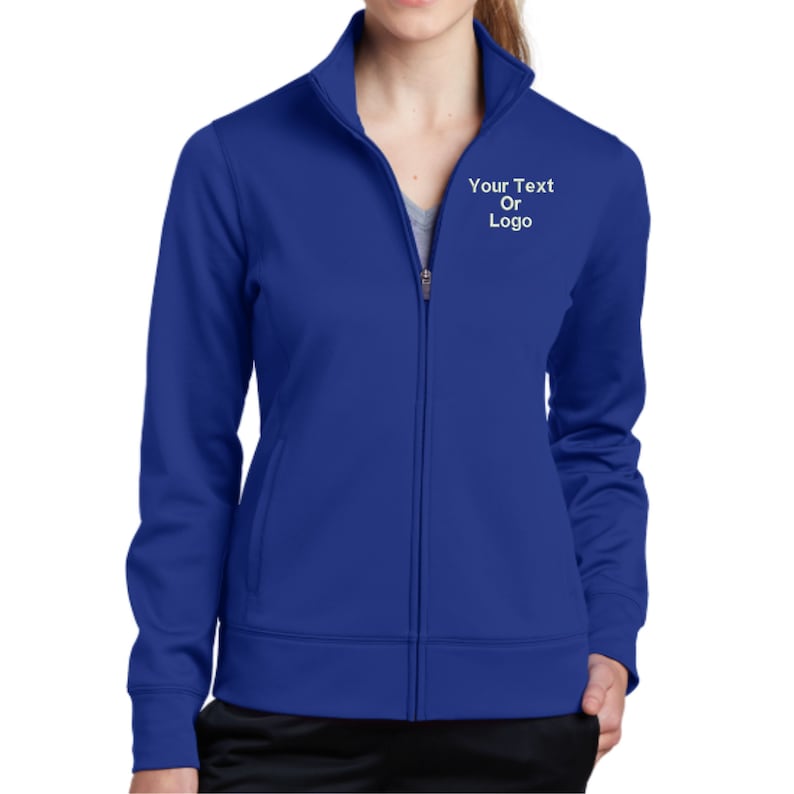 Personalized Text Full Zip Jacket Embroidered. Company Logo Etsy