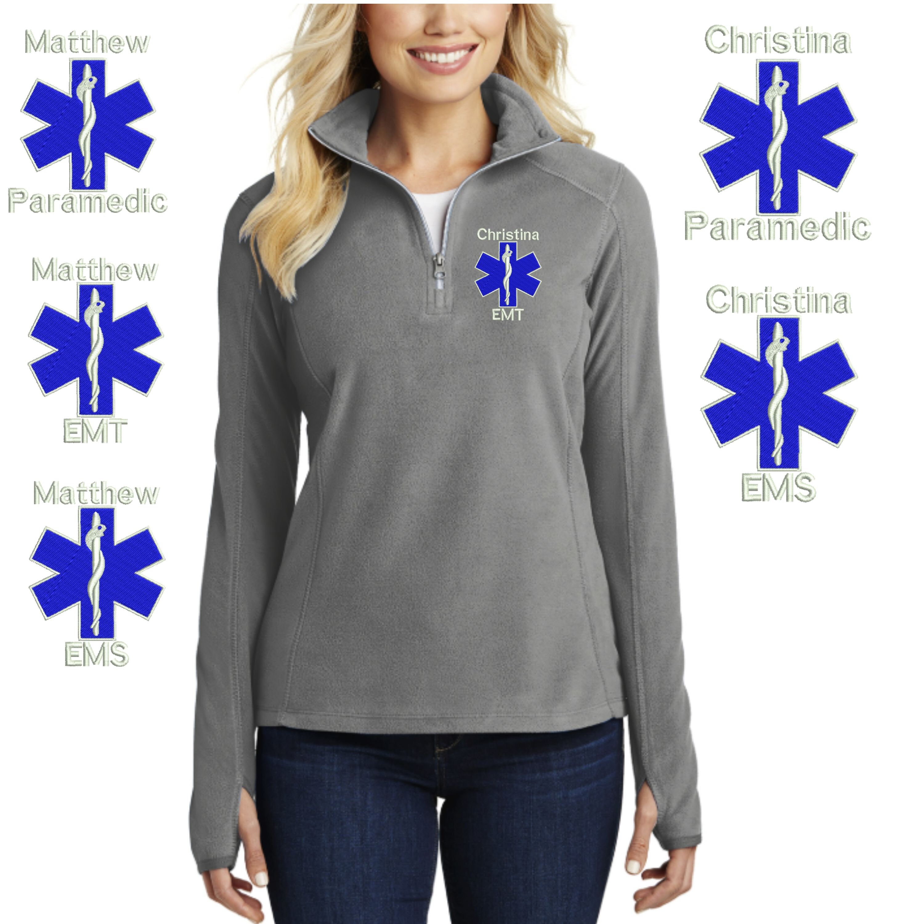 EMT Half Zip Jacket Embroidered 