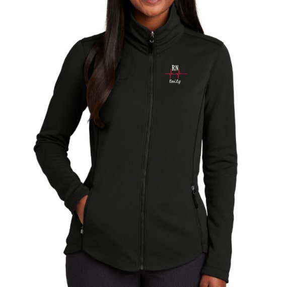 Personalized RN Nurse Fleece Jacket - Embroidered. RN BSN Full Zip Fleece Jacket. LPN Fleece Jacket. Custom Nurse Jacket. RN 3A - L904