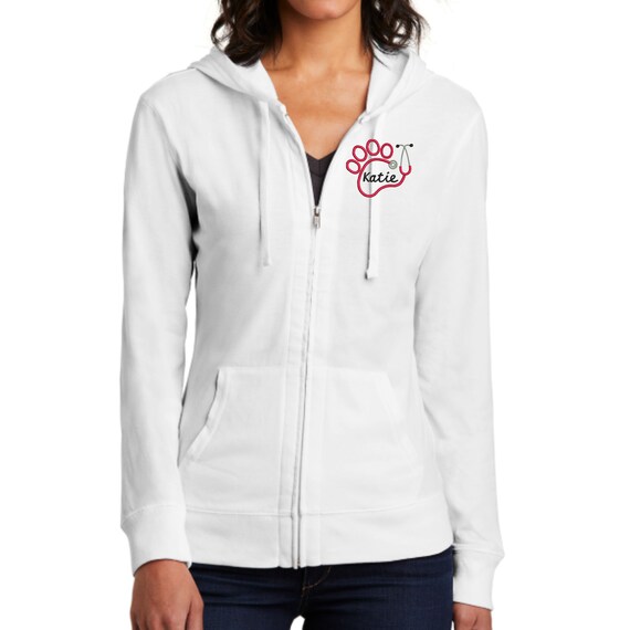 vet tech zip up hoodies