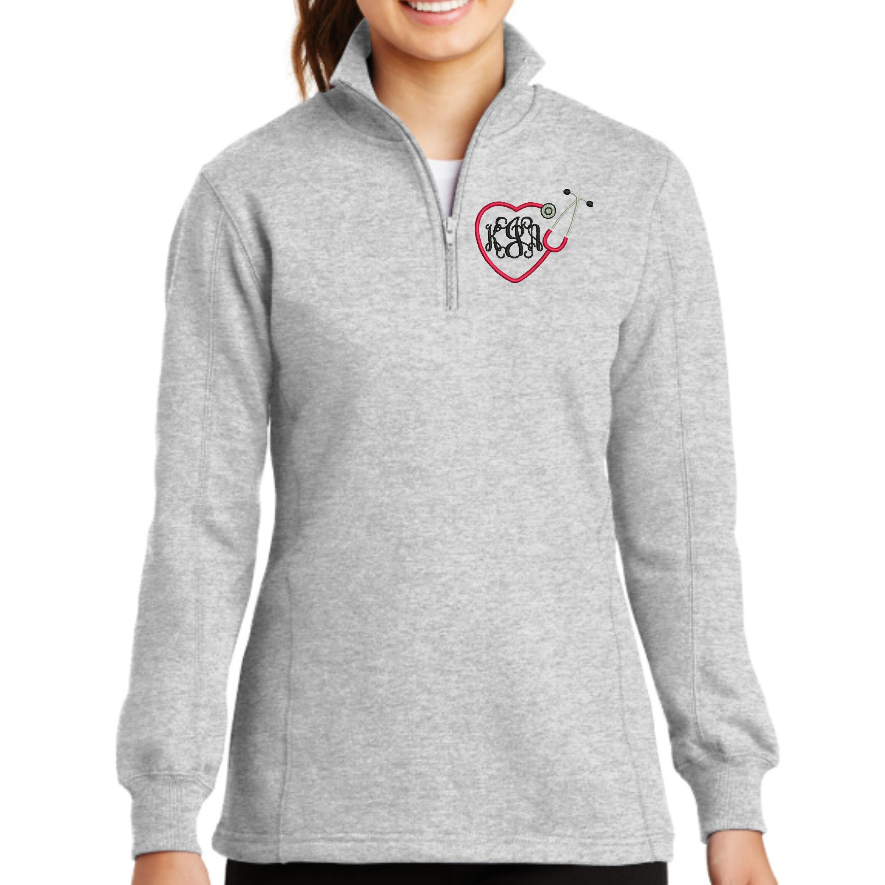 RN Nurse Quarter Zip Pullover Sweatshirt Embroidered. Custom Etsy