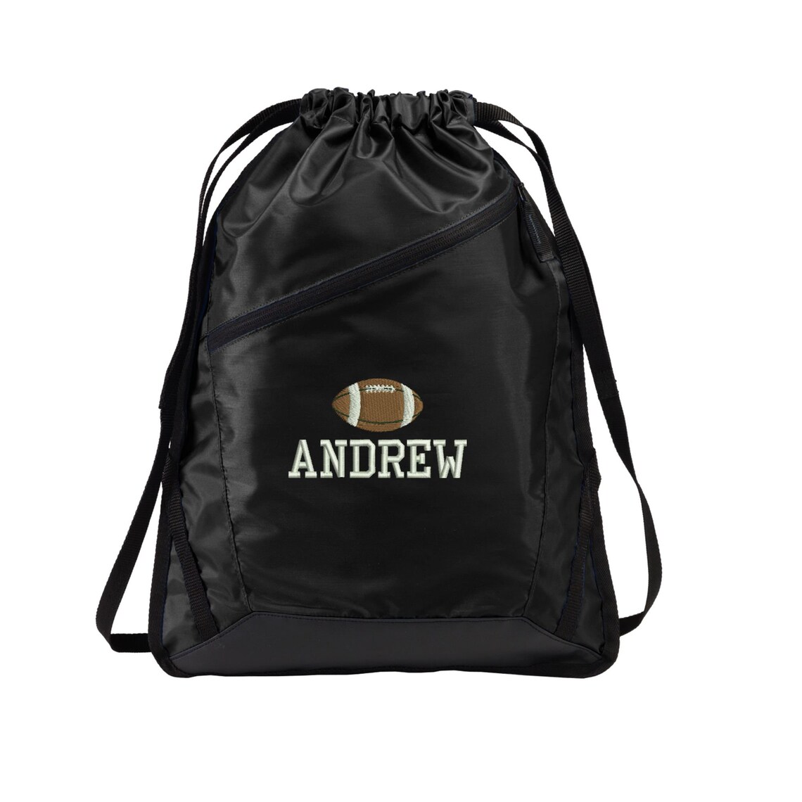 Personalized Football Player Drawstring Backpack Etsy
