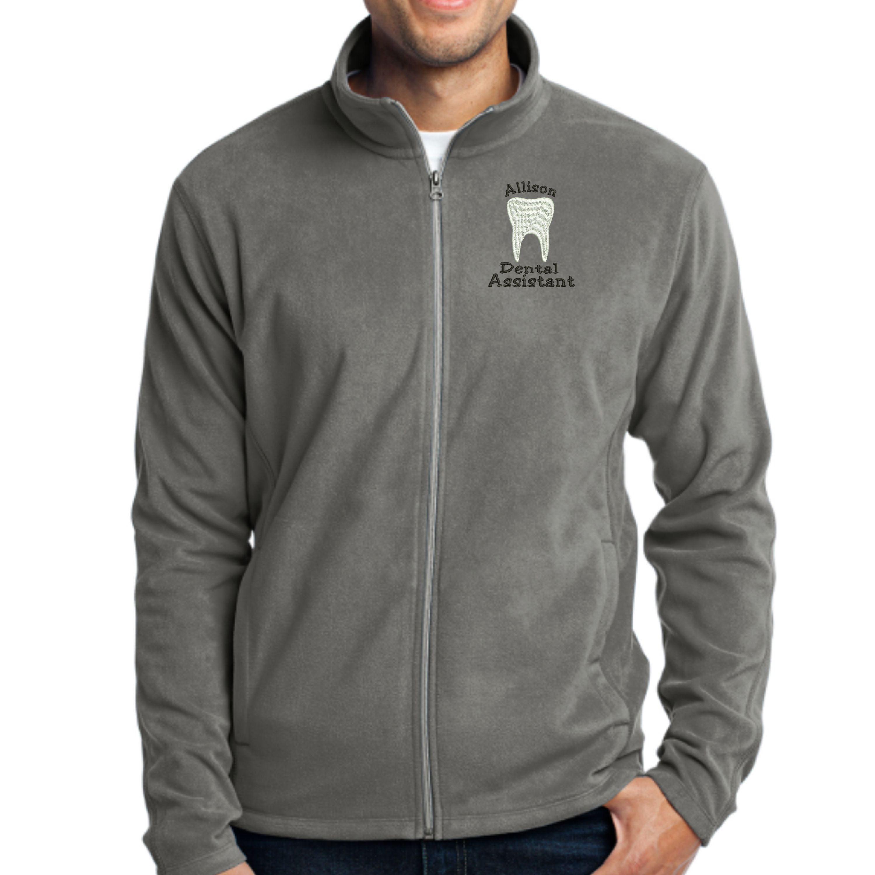 Personalized Dental Assistant Full Zip Fleece Jacket Etsy