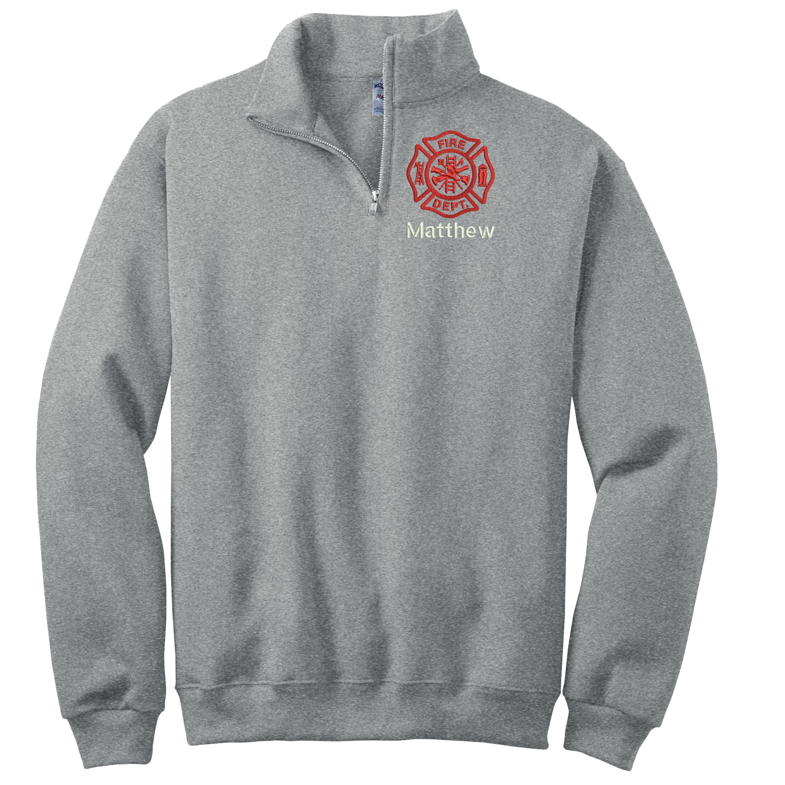 custom embroidered quarter zip pullover