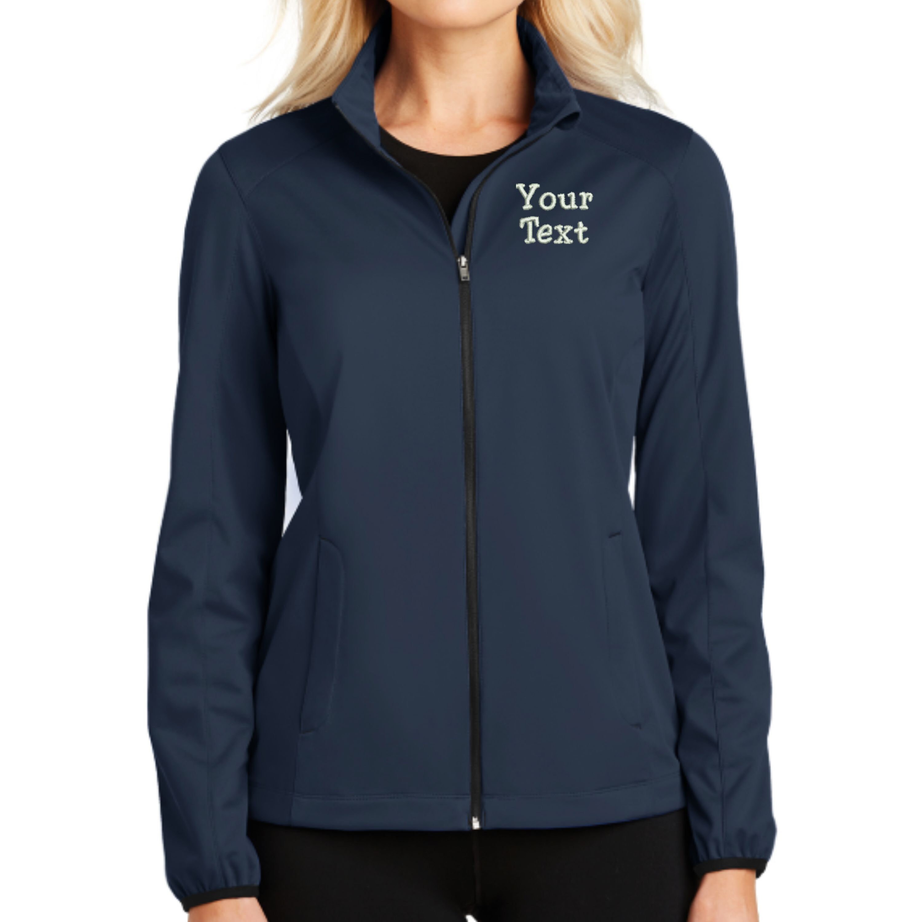 Zip up Jacket Embroidered. Custom Text 