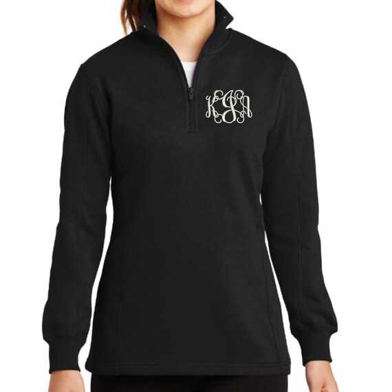 quarter zip monogram sweatshirt