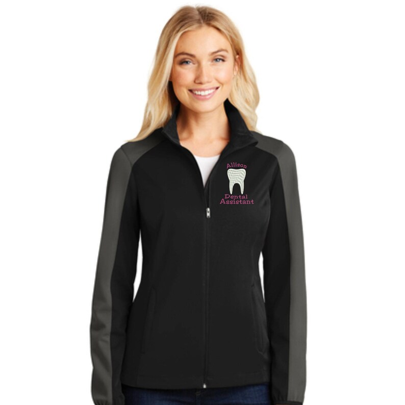 Personalized Dental Assistant Full Zip Jacket With Pockets Etsy