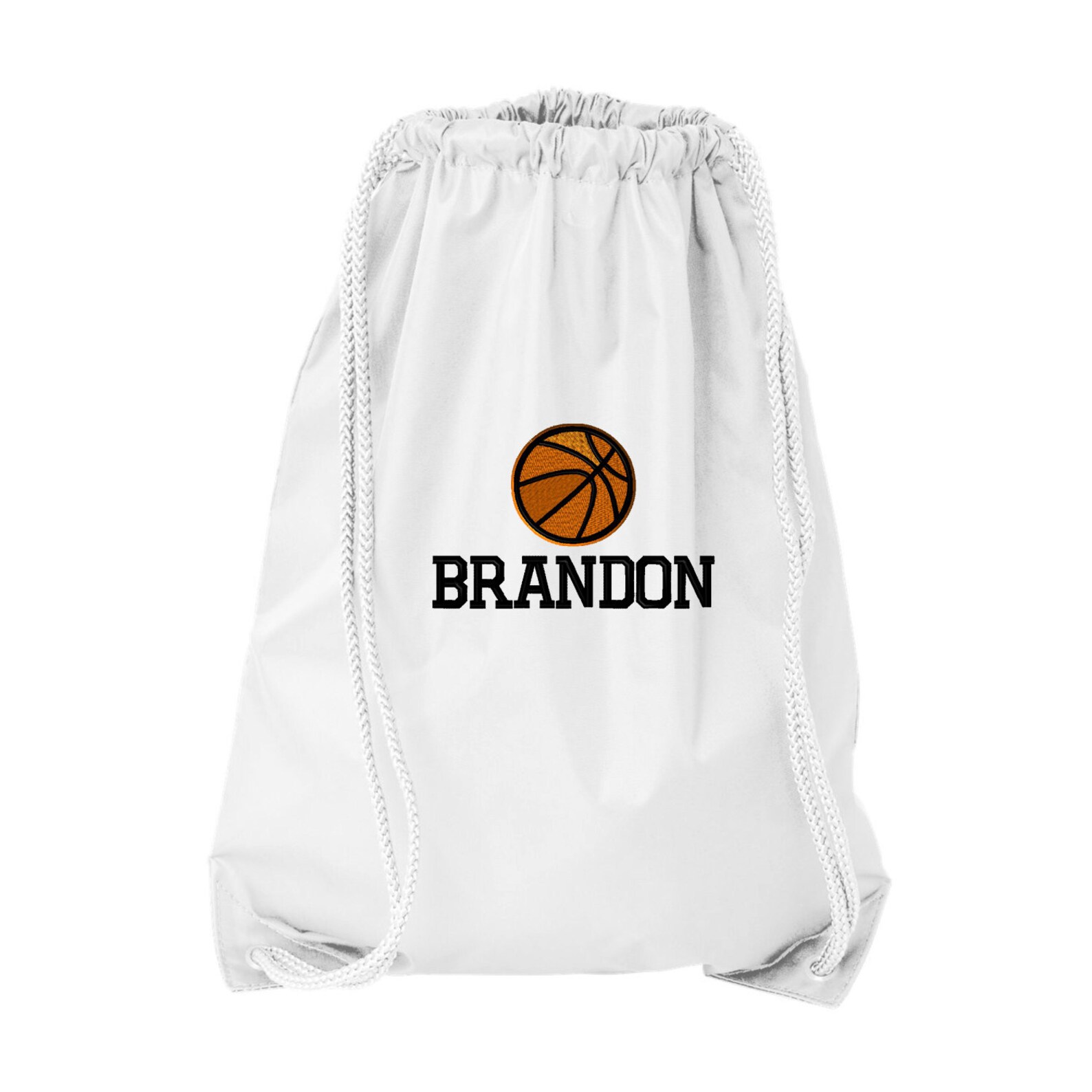 Basketball Player Drawstring Backpack Bag Embroidered. Etsy