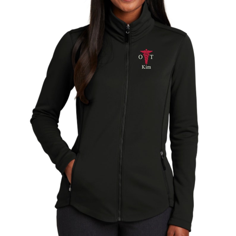 Personalized Occupational Therapist Full Zip Fleece Jacket Etsy