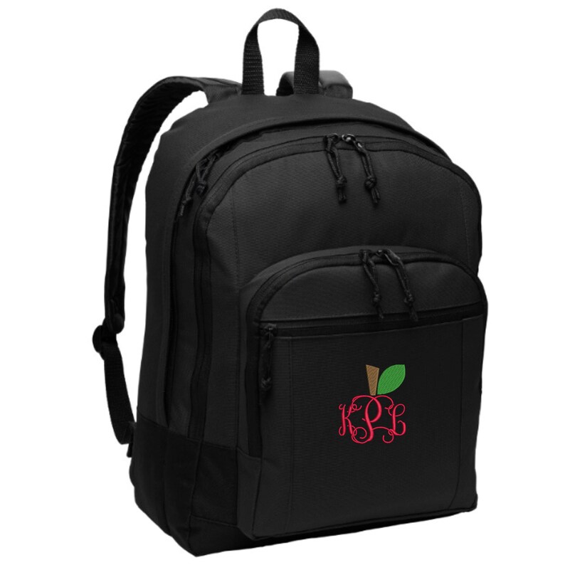 Monogrammed Teacher Backpack Embroidered. Personalized image 0