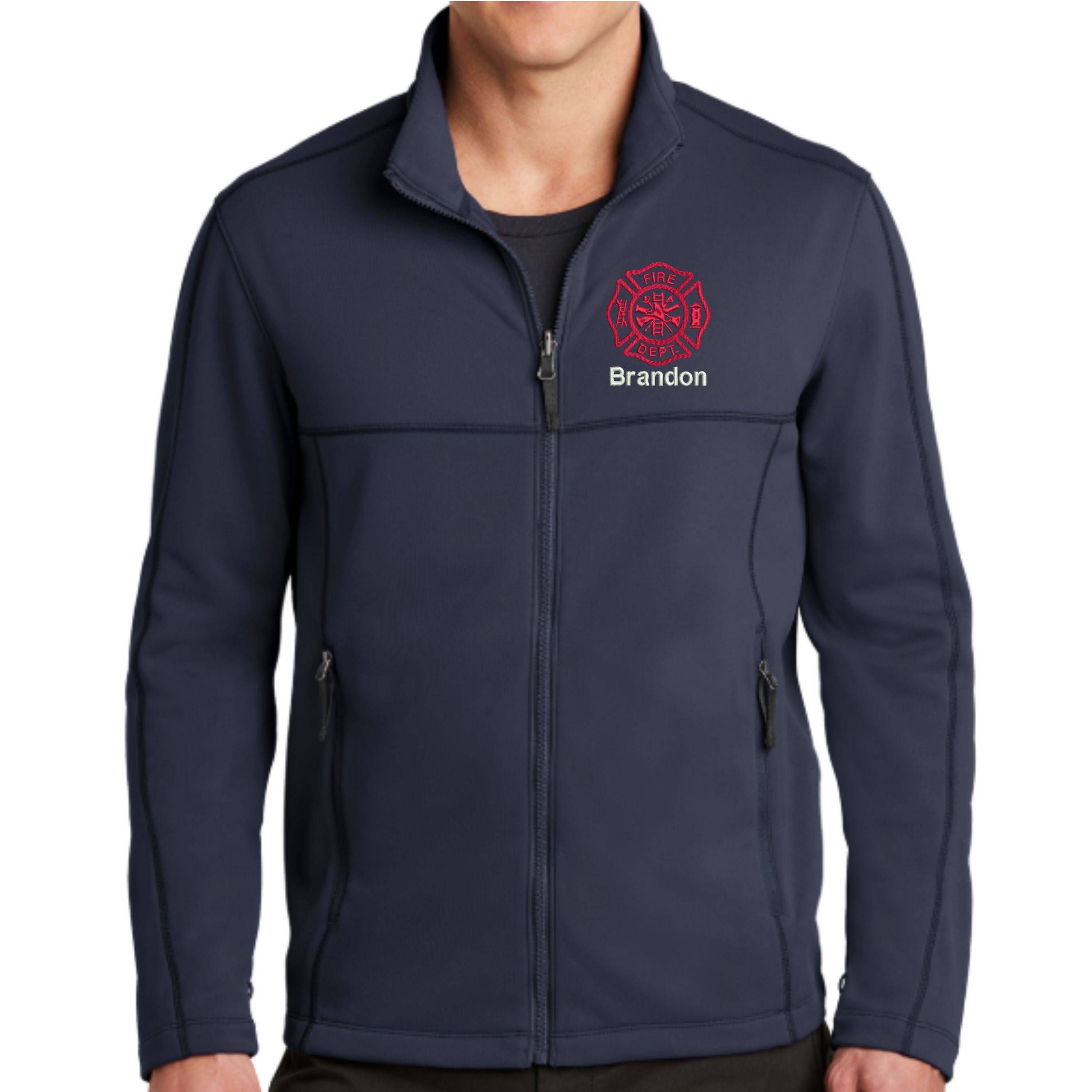 Zip Fleece Jacket Embroidered 