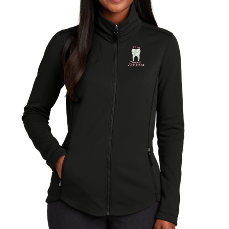 Personalized Dental Assistant Full Zip Fleece Jacket Etsy