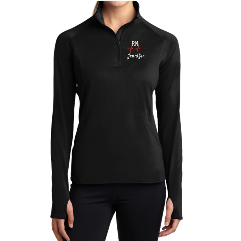 Personalized Rn Bsn Half Zip Pullover Jacket Embroidered. Etsy