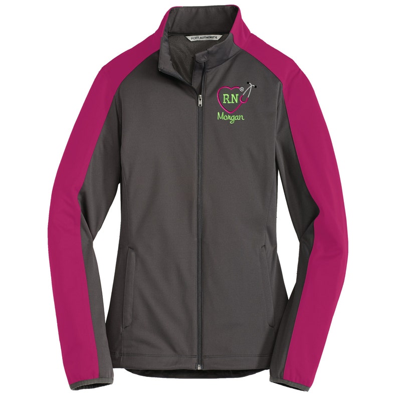 Personalized RN Nurse Soft Shell Jacket Embroidered. Etsy