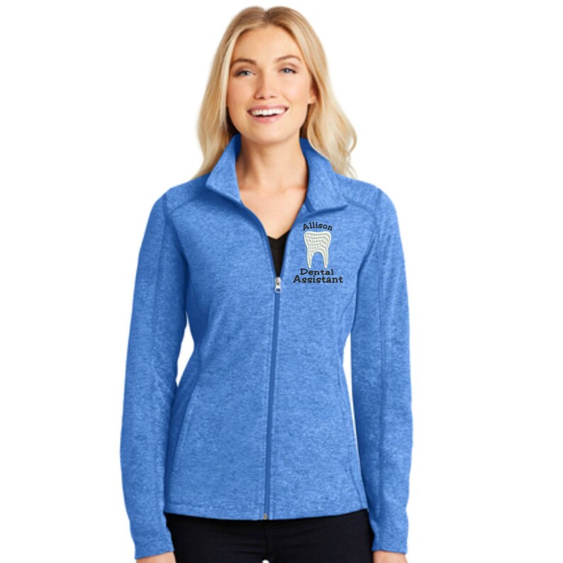 Personalized Dental Assistant Full Zip Jacket With Pockets Etsy