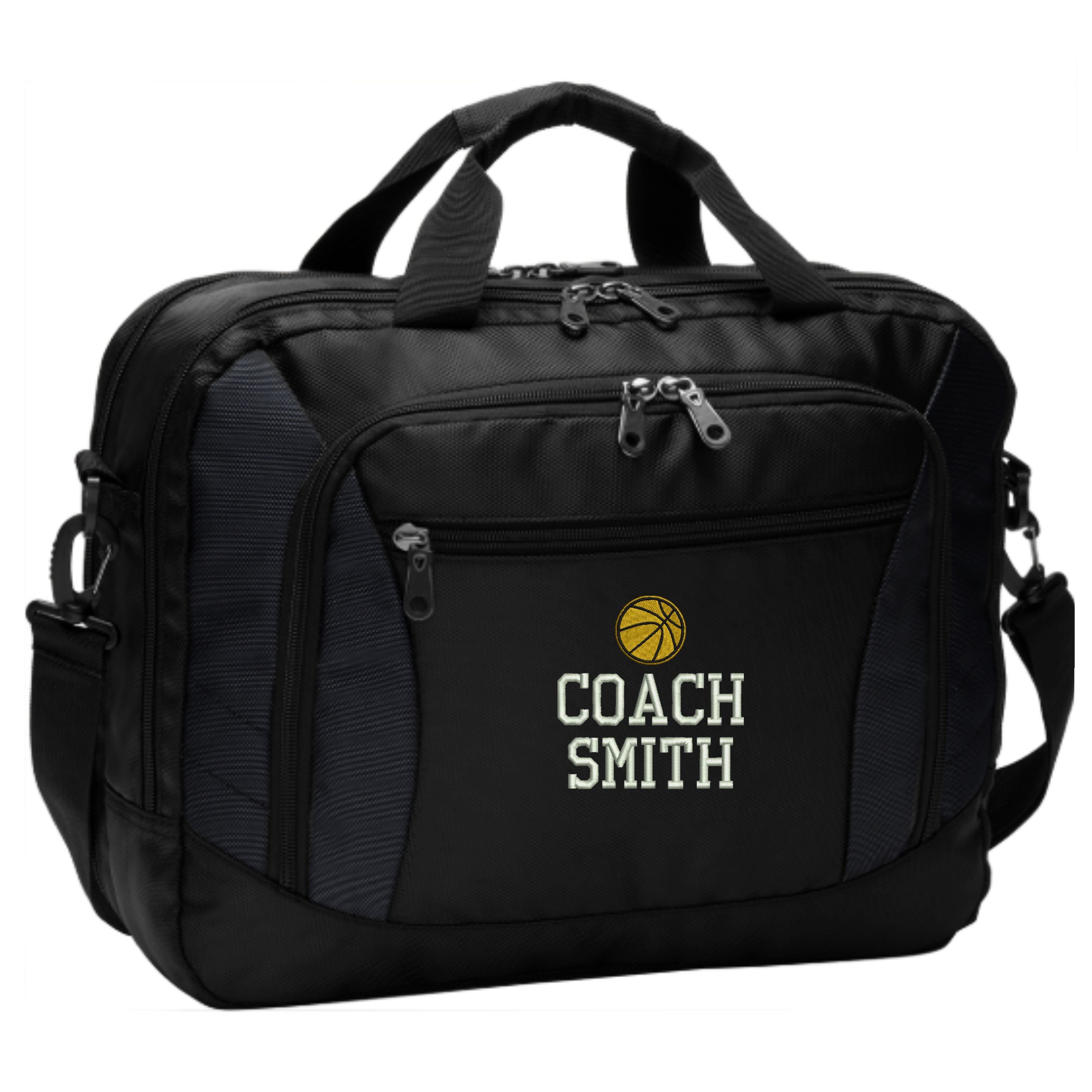 Personalized Basketball Coach Messenger Briefcase Bag Etsy