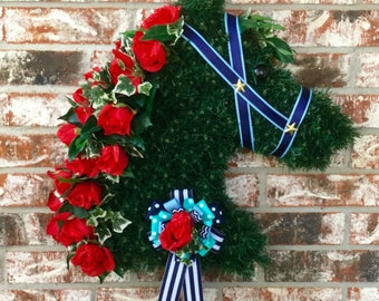 Run for the Roses,  Kentucky DERBY, Horse Head Wreath, Horse Wreath
