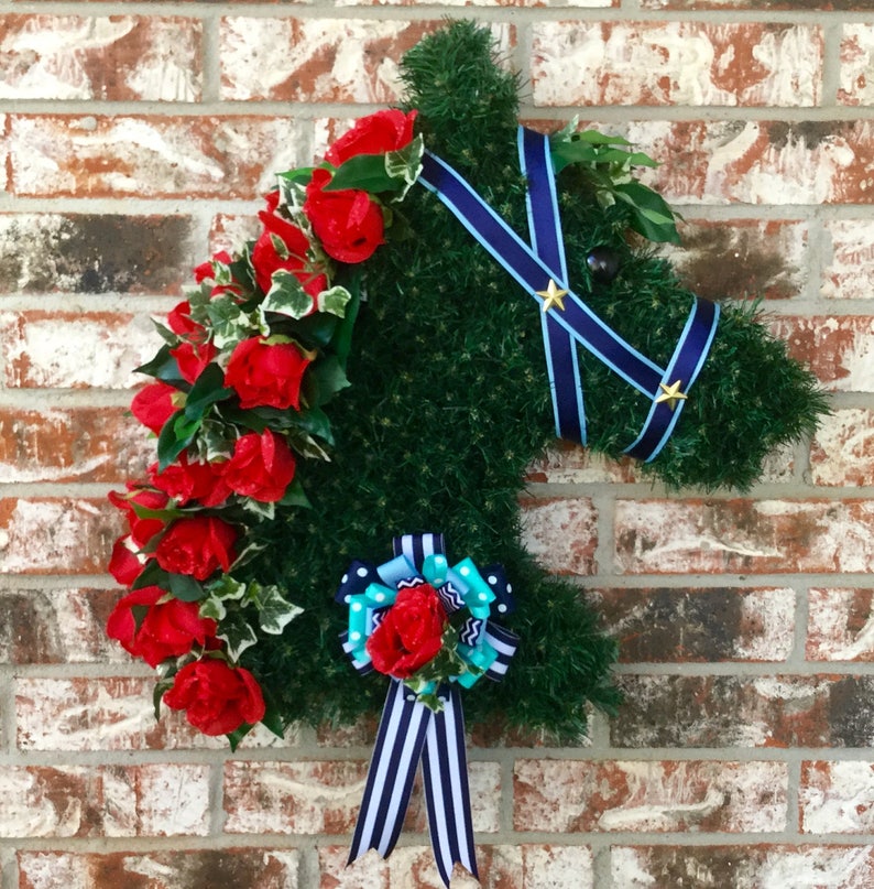 Run for the Roses Kentucky DERBY Horse Head Wreath Horse Etsy