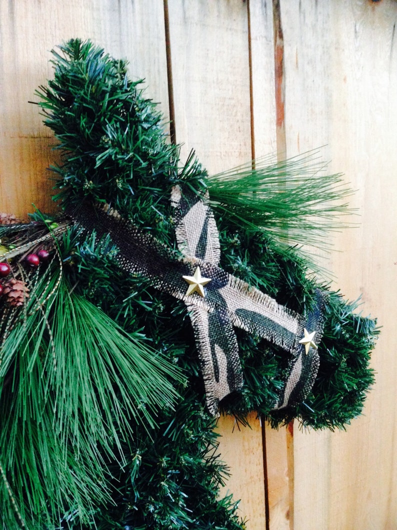 Horse head wreath horsehead wreath orse head wreaths etsy