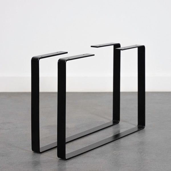 Lot de 2 pieds rectangulaires de table basse en acier- Les Classiques - 3 finitions disponibles