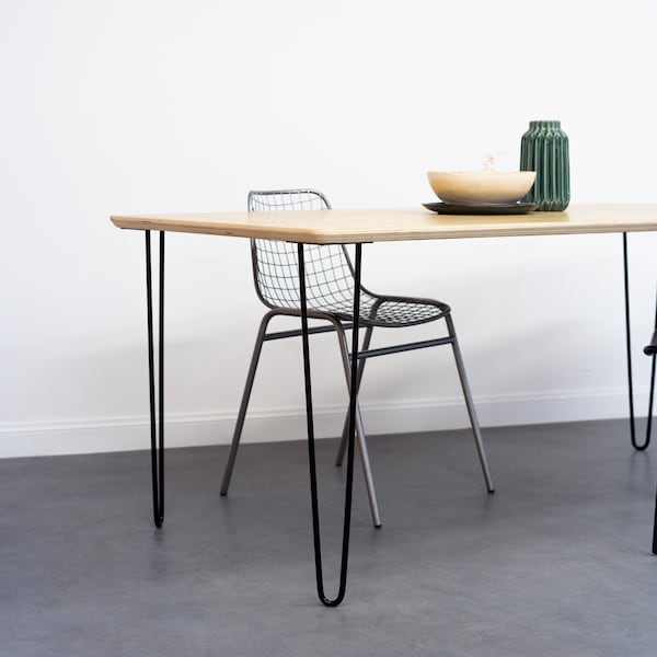 Pied de table en épingle en acier - L'ORIGINAL - Vendu à l'unité - disponible en 4 tailles - 3 finitions