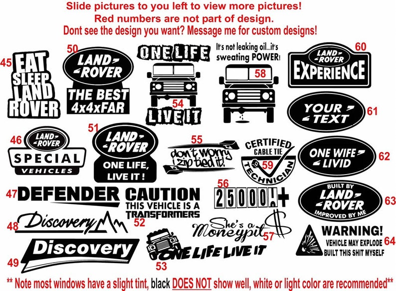 Official North America Land Rover Club Decal & Other LR Decals Etsy