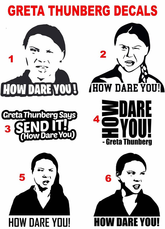 wallpapers Greta Thunberg How Dare You Sticker greta thunberg how dare you decal etsy