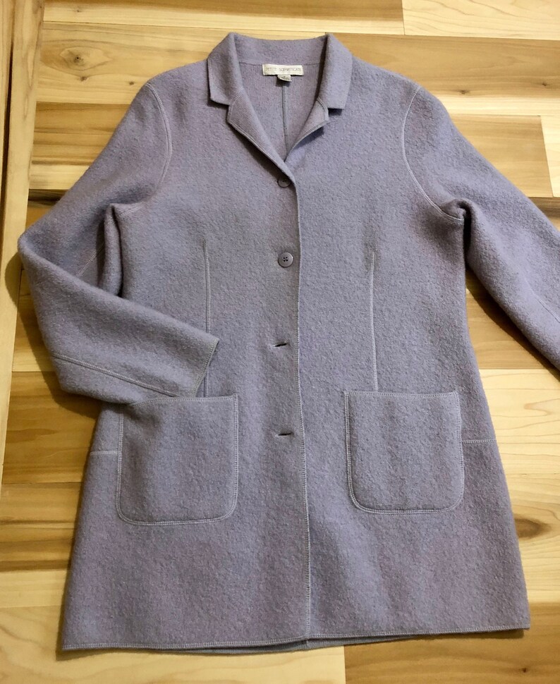 next lilac boucle coat